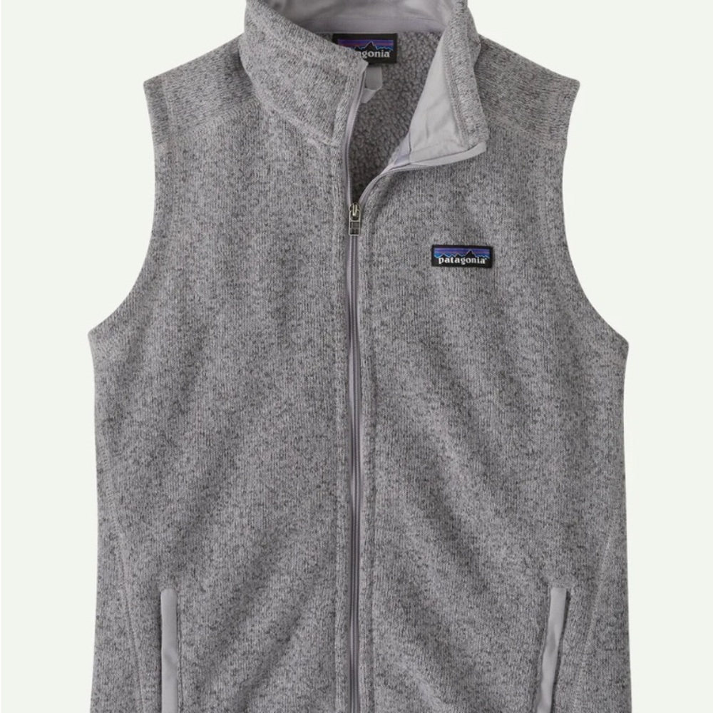 Patagonia Heathered Gray Fleece Vest women’s size XXL
